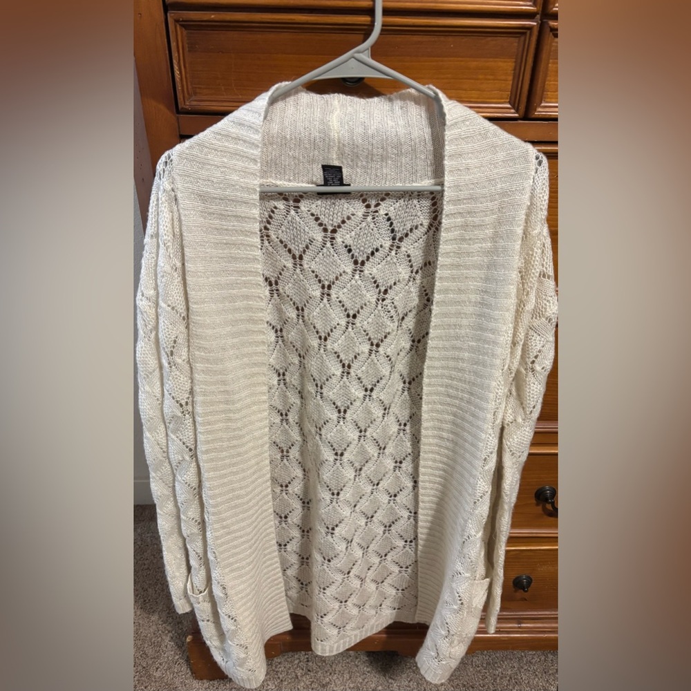 Rue21 Cream Open-Knit Women's Cardigan